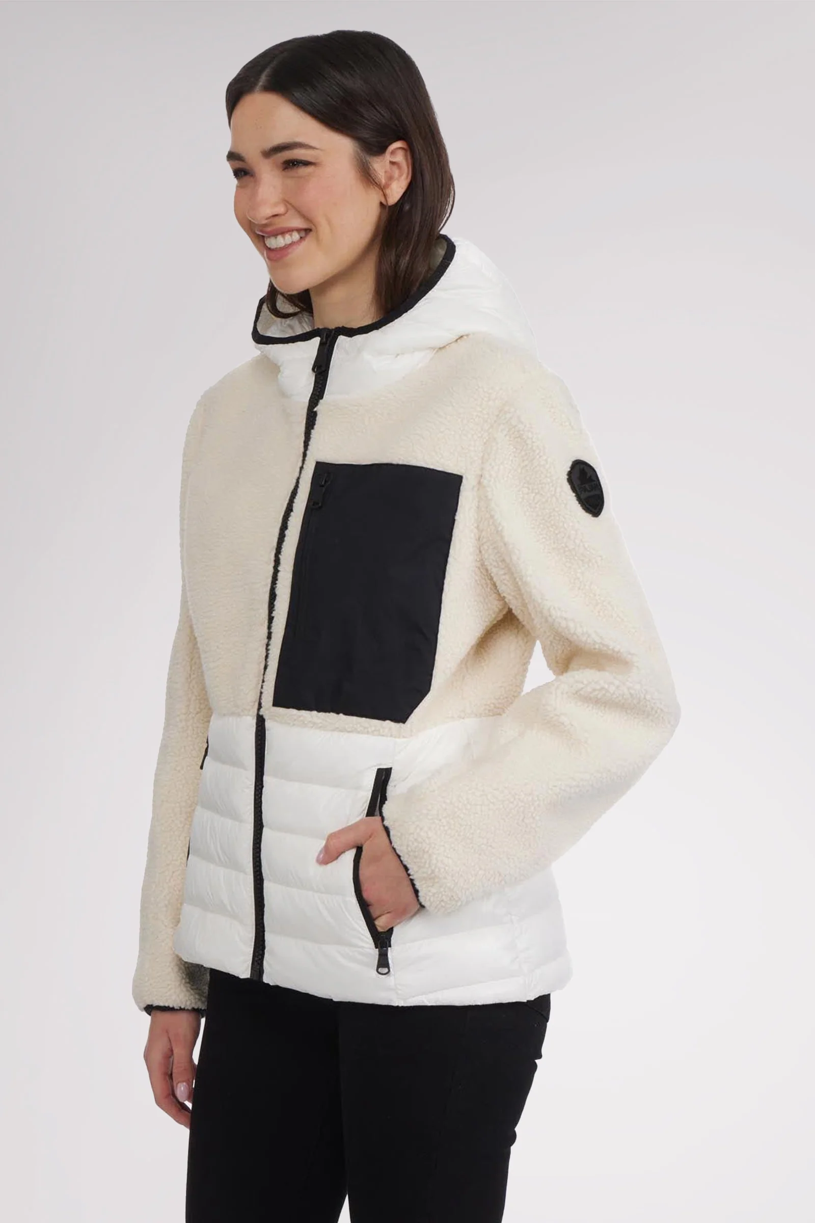 Fawn Women's Mixed-Media Transitional Jacket - Image 3